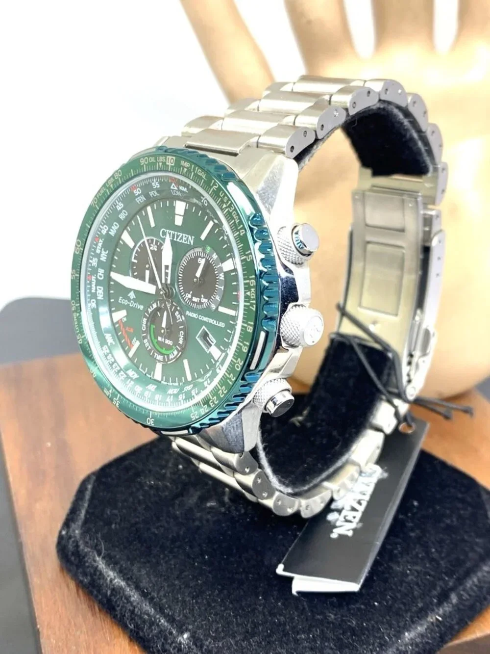 Citizen Men's Watch CB5004-59W Promaster Radio Controlled Eco-Drive Green Dial